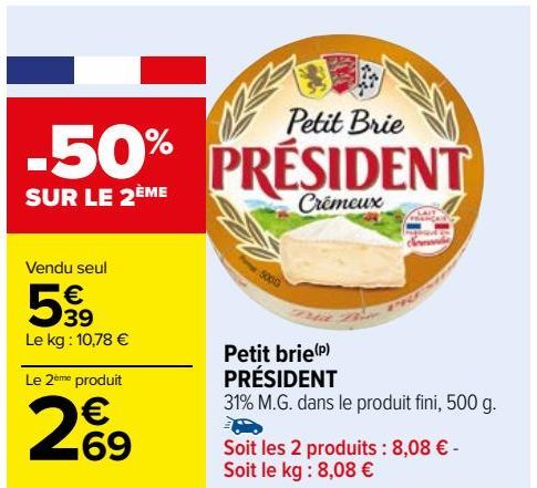 Petit brie PRÉSIDENT