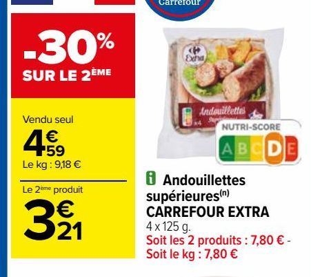 Andouillettes supérieures(n) CARREFOUR EXTRA