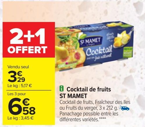 Cocktail de fruits ST MAMET