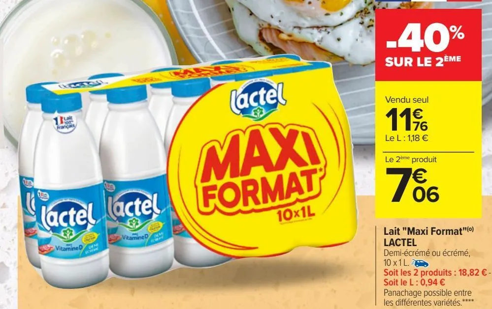 lait "maxi format" lactel