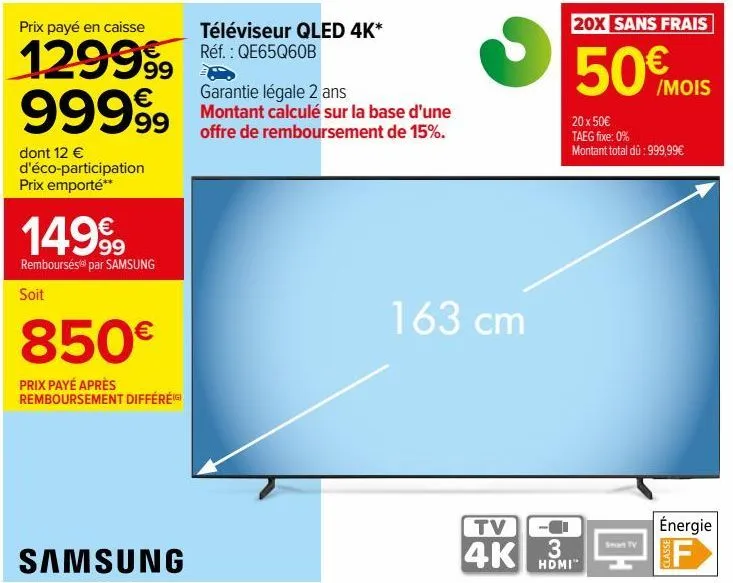 téléviseur qled 4k