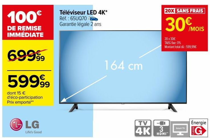 Téléviseur LED 4K