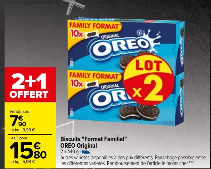 Biscuits "Format Familial" OREO Original