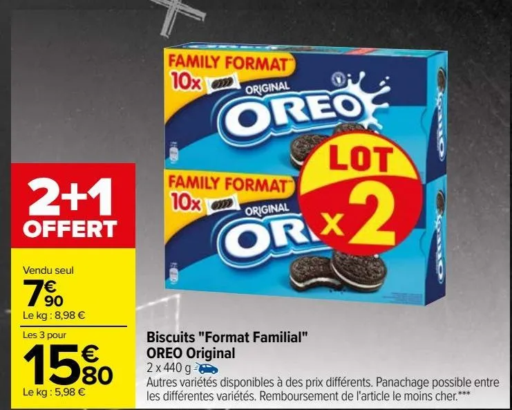 biscuits "format familial" oreo original