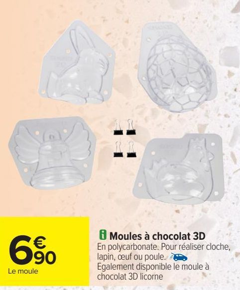 Moules à chocolat 3D