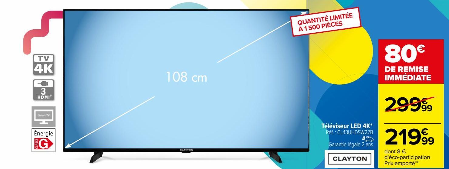 Téléviseur LED 4K