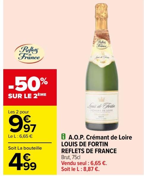 A.O.P. Crémant de Loire LOUIS DE FORTIN REFLETS DE FRANCE