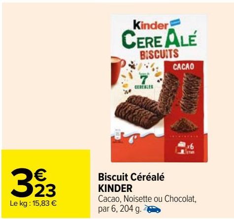 Biscuit Céréalé KINDER