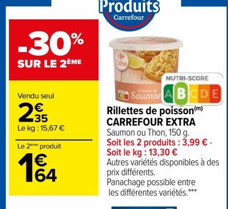 Rillettes de poisson CARREFOUR EXTRA