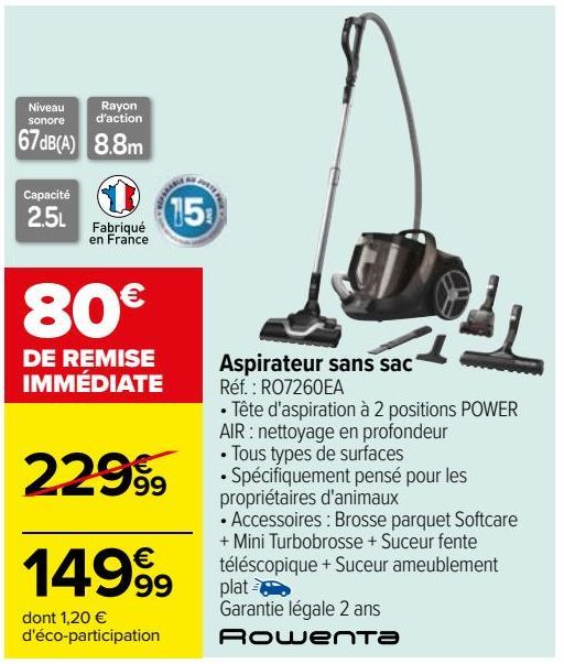 Aspirateur sans sac