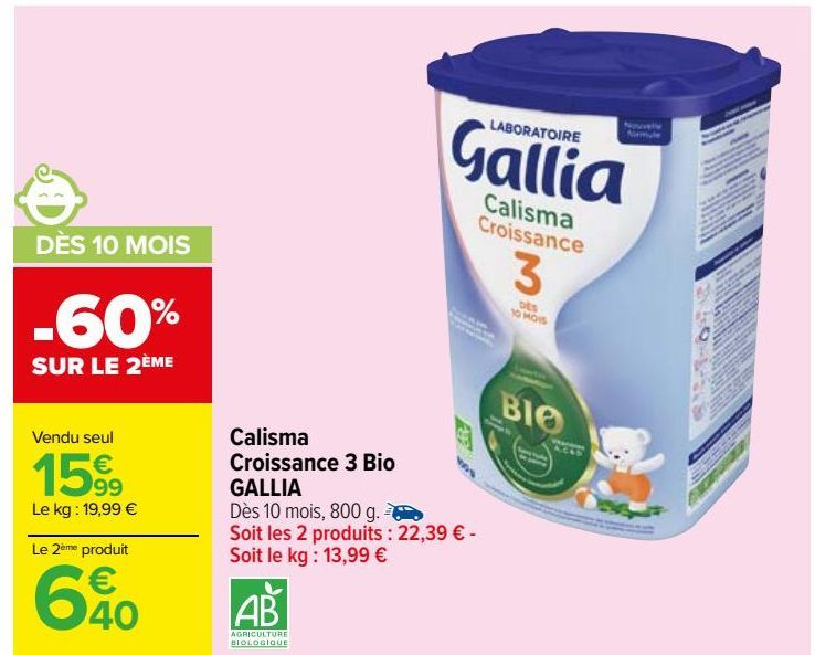 Calisma Croissance 3 Bio GALLIA
