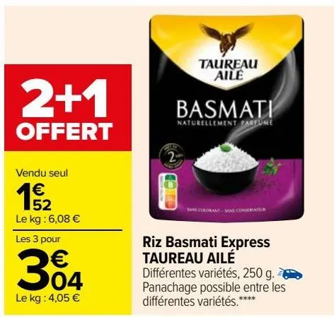 riz basmati express taureau ailé