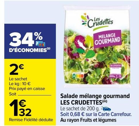 Salade mélange gourmand LES CRUDETTES
