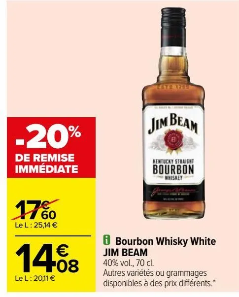 bourbon whisky white jim beam