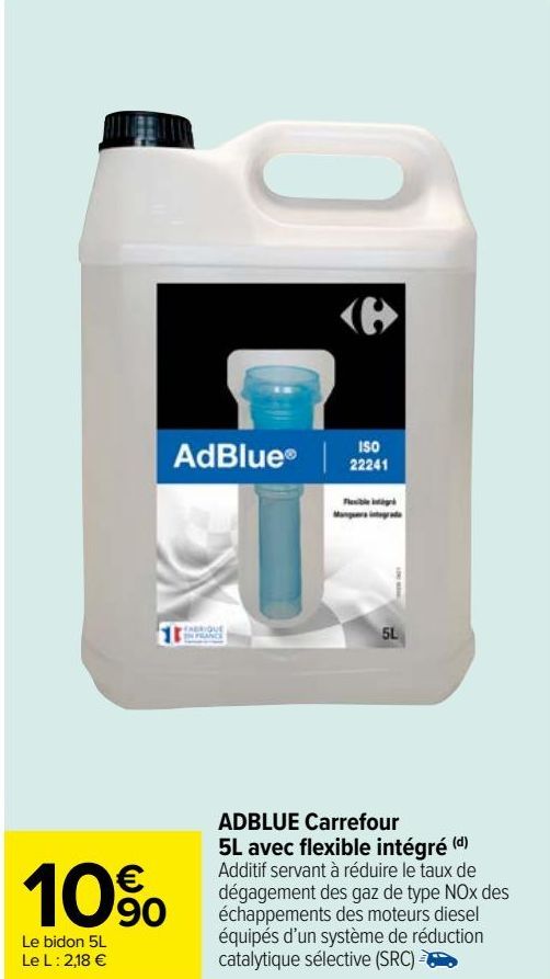 ADBLUE Carrefour 5L avec flexible intégré