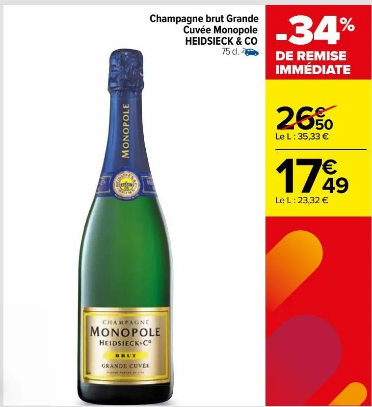 champagne brut grande cuvée monopole heidsieck & co