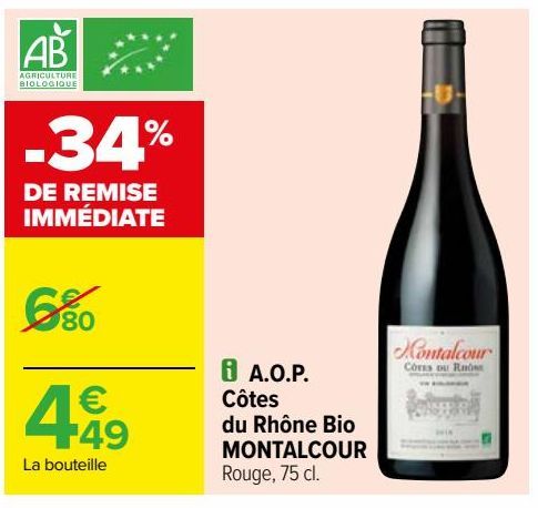 Côtes du Rhône Bio MONTALCOUR