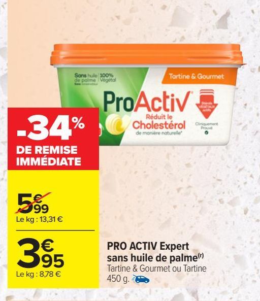 PRO ACTIV Expert sans huile de palme