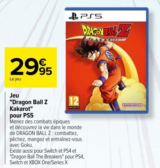 Jeu "Dragon Ball Z Kakarot" pour PS5