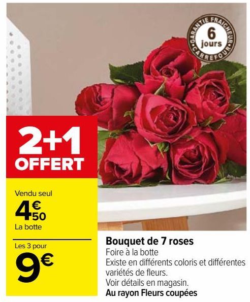 Bouquet de 7 roses