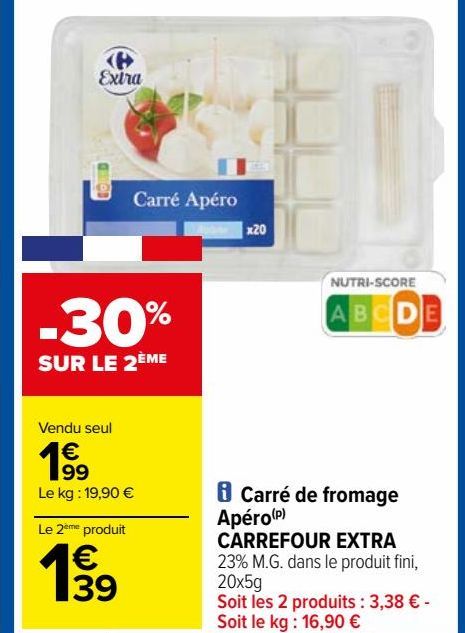 Carré de fromage Apéro CARREFOUR EXTRA