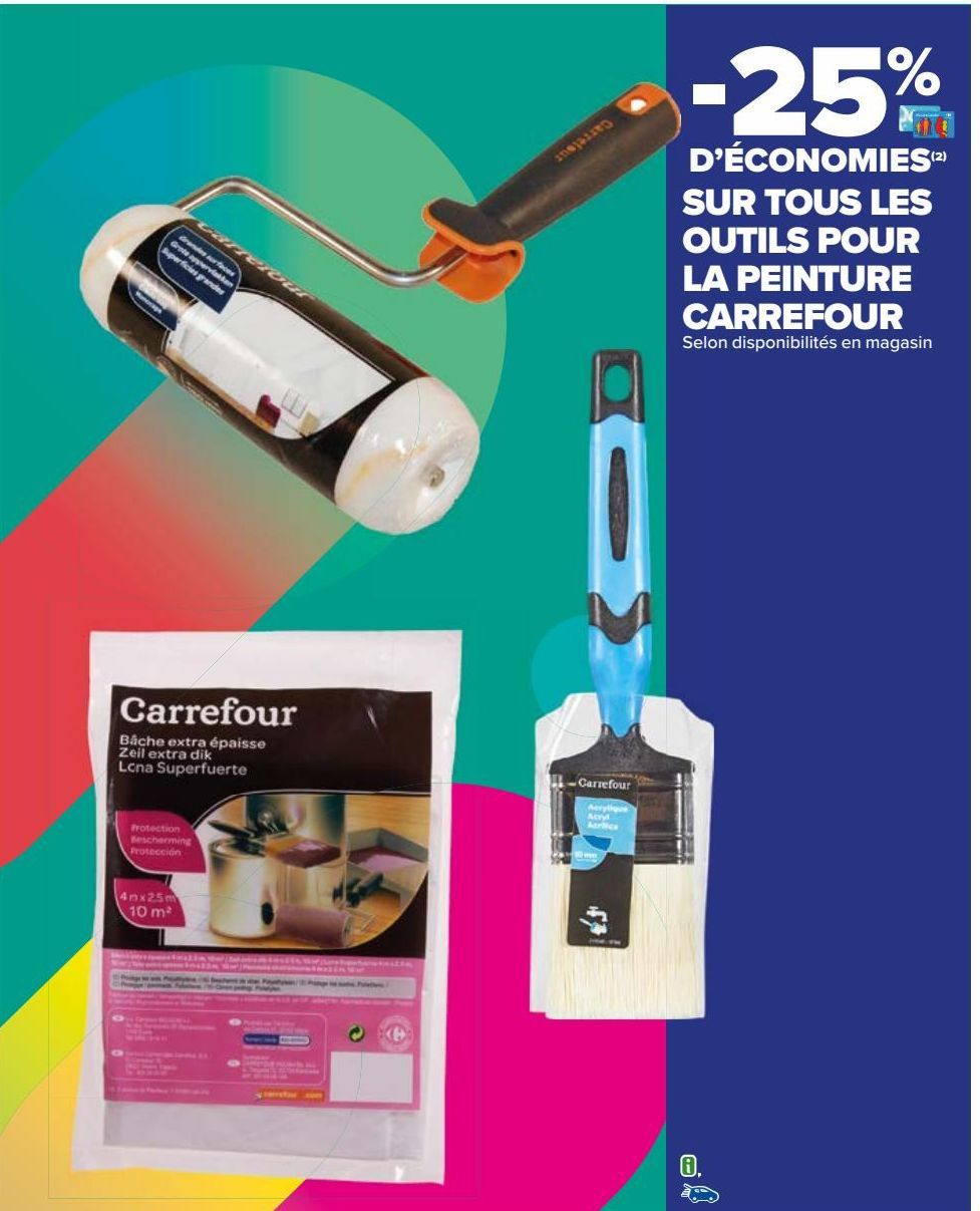 SUR TOUS LES OUTILS POUR LA PEINTURE CARREFOUR