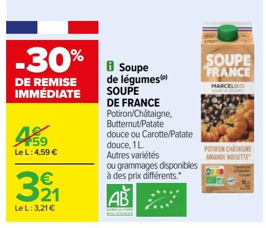 Soupe de légumes SOUPE DE FRANCE