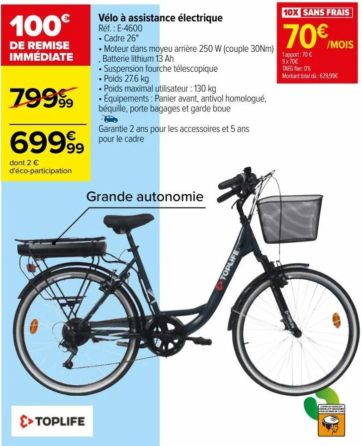 vélo à assistance électrique