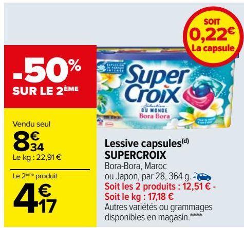 Lessive capsules SUPERCROIX