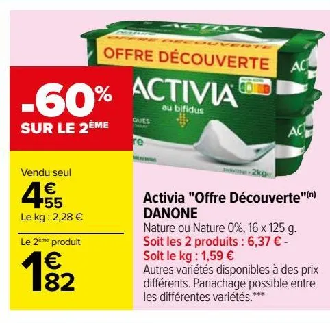 activia "offre découverte" danone