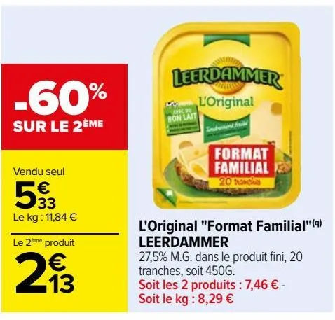 l'original "format familial" leerdammer