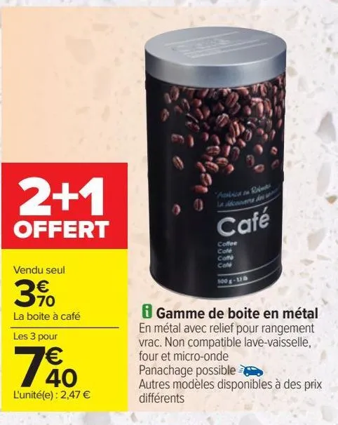 gamme de boite en métal