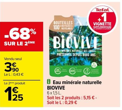 Eau minérale naturelle BIOVIVE