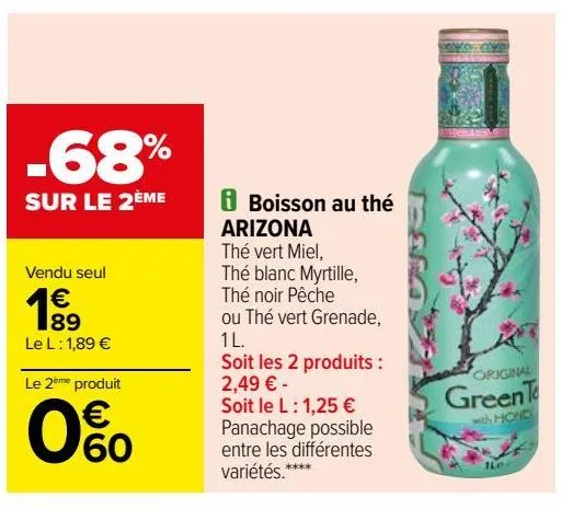 boisson au thé arizona