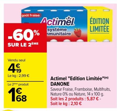 Actimel "Edition Limitée"  DANONE