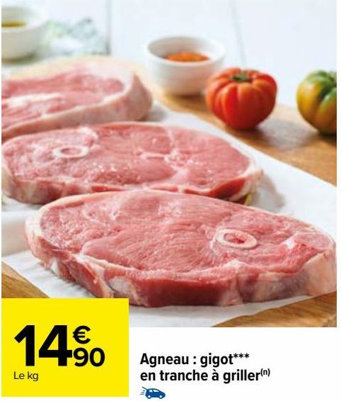 Agneau : gigot en tranche à griller