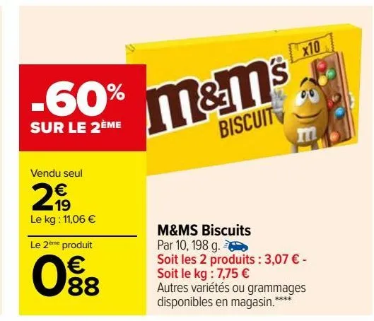 m&ms biscuits