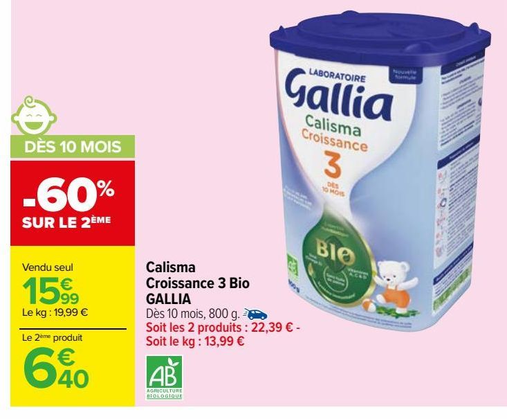 Calisma Croissance 3 Bio GALLIA