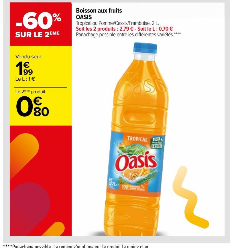  Boisson aux fruits OASIS