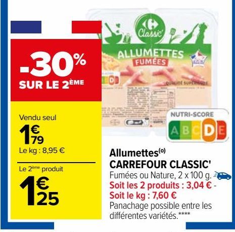 Allumettes(o) CARREFOUR CLASSIC'