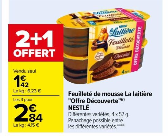 Feuilleté de mousse La laitière "Offre Découverte"(r) NESTLÉ