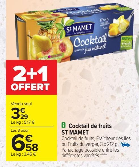 Cocktail de fruits ST MAMET