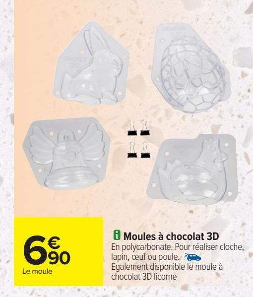 Moules à chocolat 3D