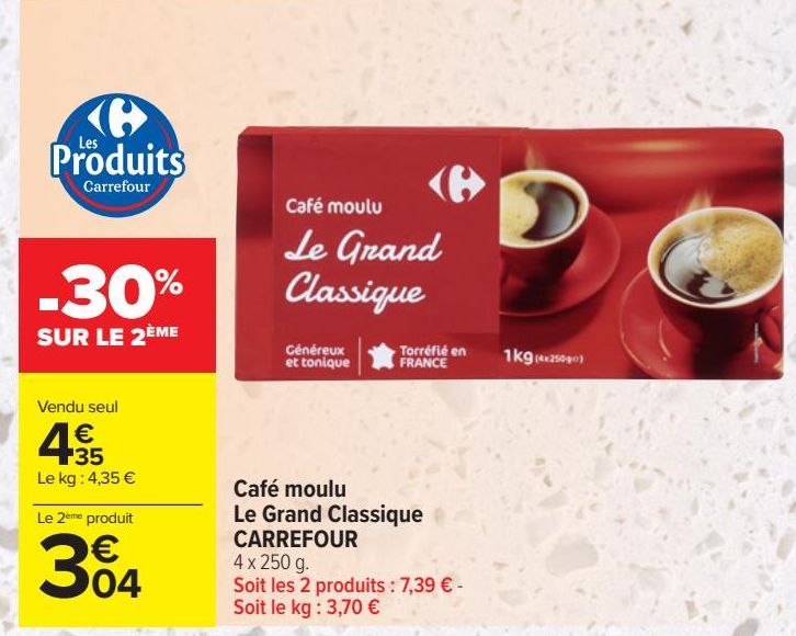 Café moulu Le Grand Classique CARREFOUR