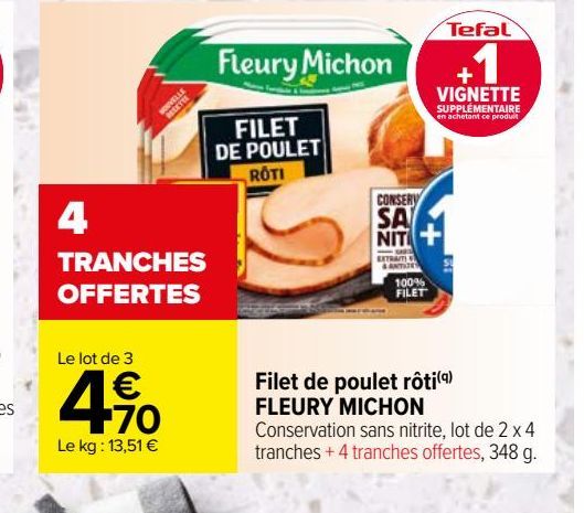 Filet de poulet rôti(q) FLEURY MICHON