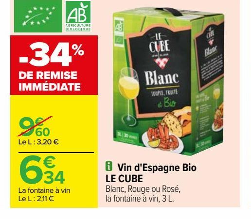 Vin d'Espagne Bio LE CUBE