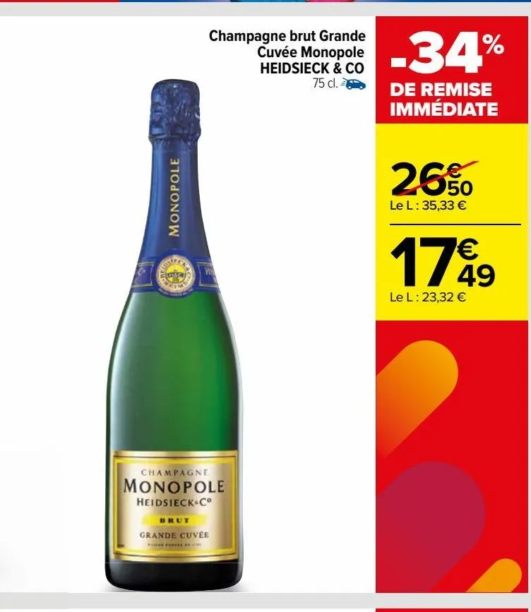 champagne brut grande cuvée monopole heidsieck & co