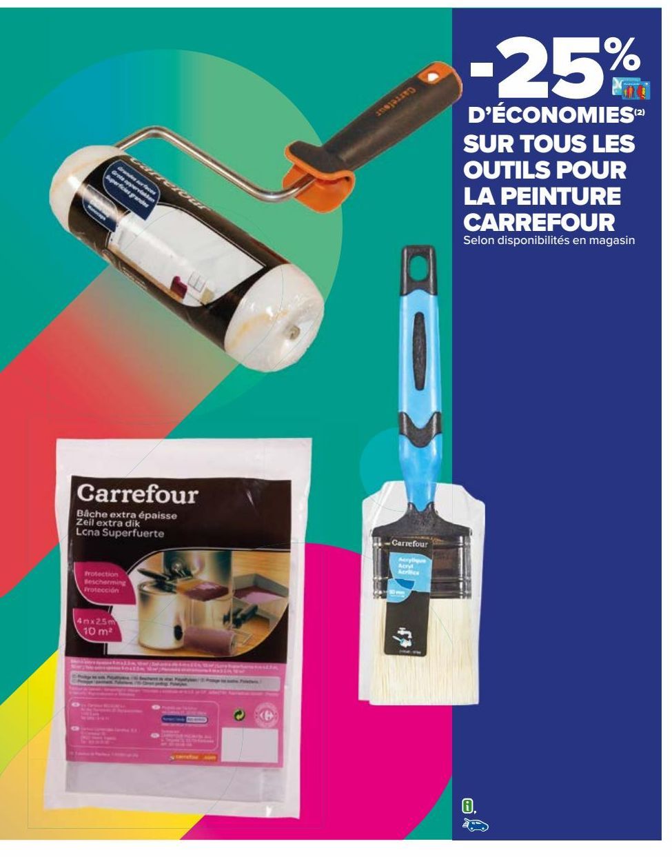 SUR TOUS LES OUTILS POUR LA PEINTURE CARREFOUR