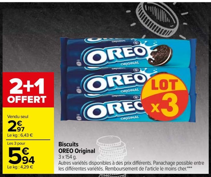  Biscuits OREO Original