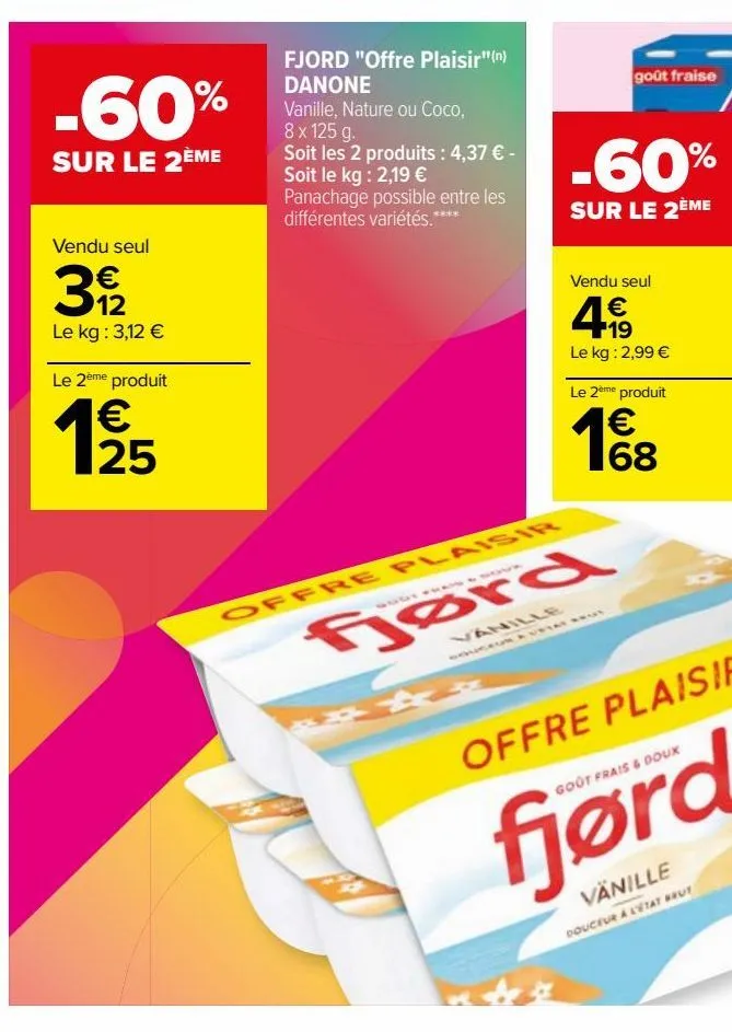 fjord "offre plaisir" danone